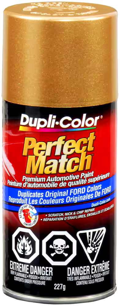 Dupli-Color Perfect Match Premium Acrylic Lacquer Automotive Aerosol Spray Paint, Sunburst Gold Metallic (BP), 227-g