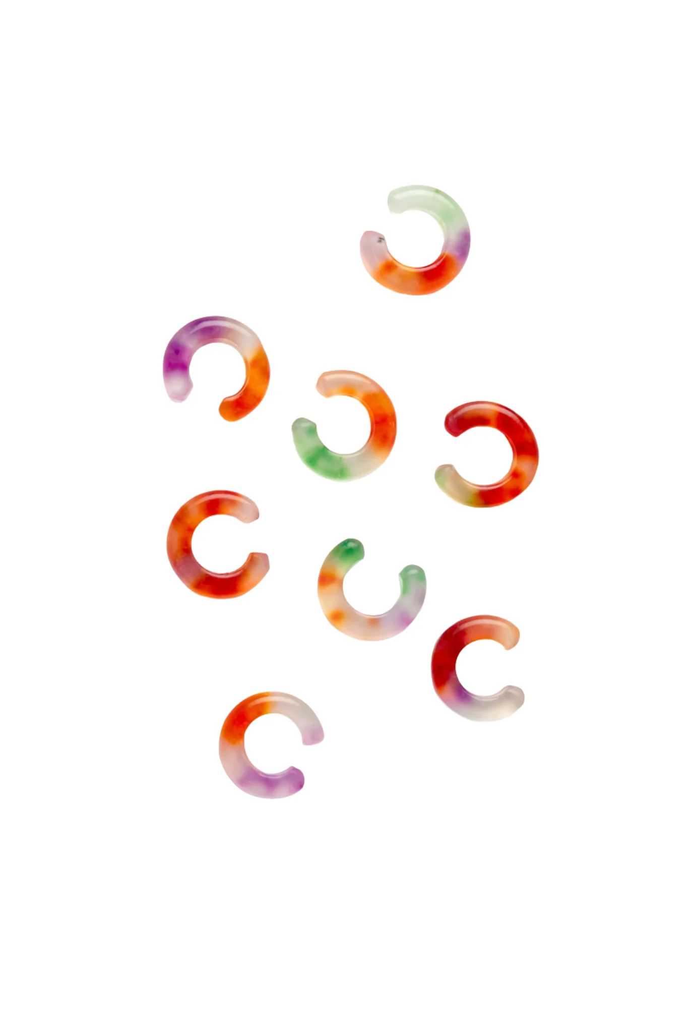 Abby — Single Jade Cuff Earring in Orange