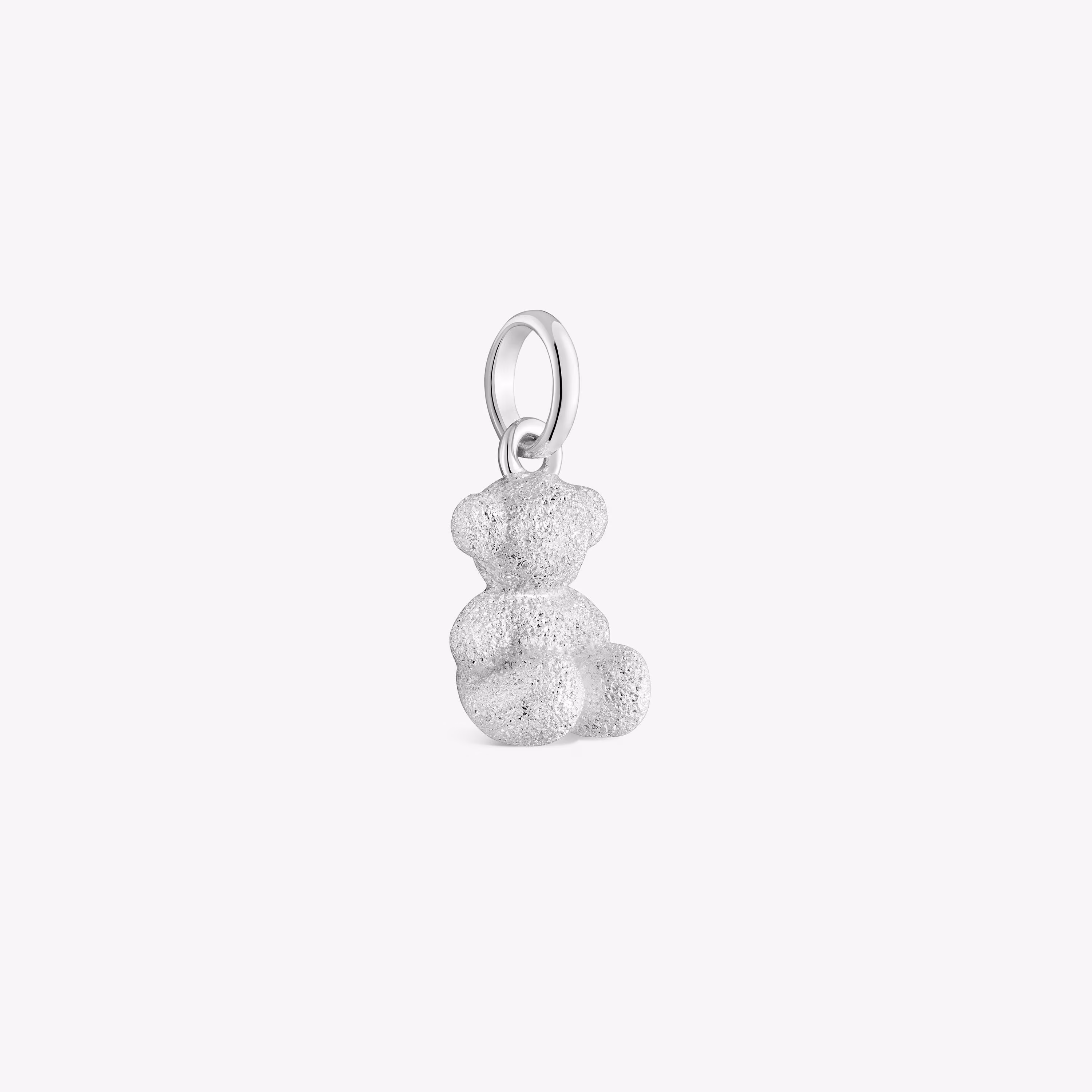Colgante oso de plata diamantada Bold Bear