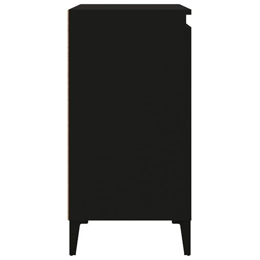 NNEVL Bedside Cabinets 2 pcs Black 40x35x70 cm Engineered Wood