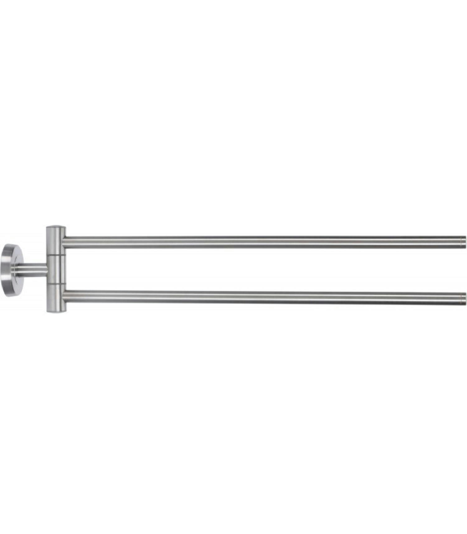 - Porte-serviettes mural en inox 2 bras