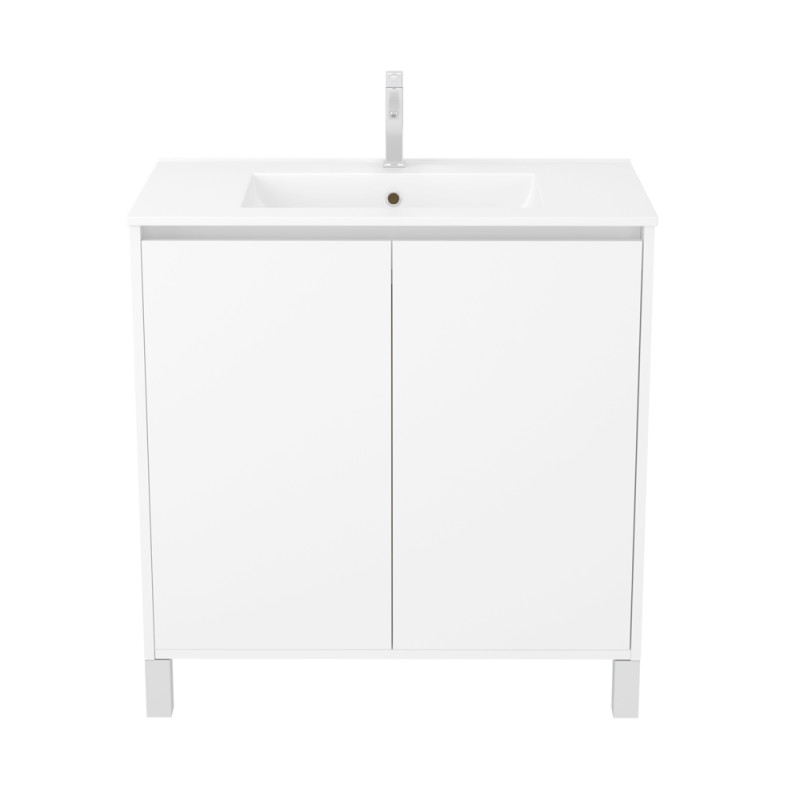 Meuble sous-plan Atos avec portes blanc 80 cm AURLANE