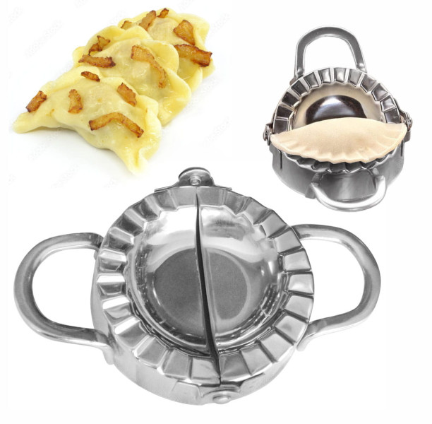 Forma do robienia lepienia pierogów 8cm metalowa maszynka ręczna wykrawacz