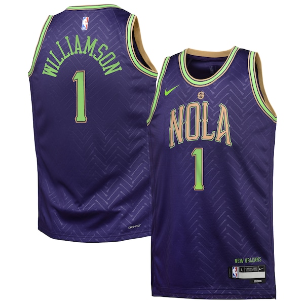 Zion Williamson New Orleans Pelicans Nike Youth 2024/25 Swingman Player Jersey - City Edition - Purple