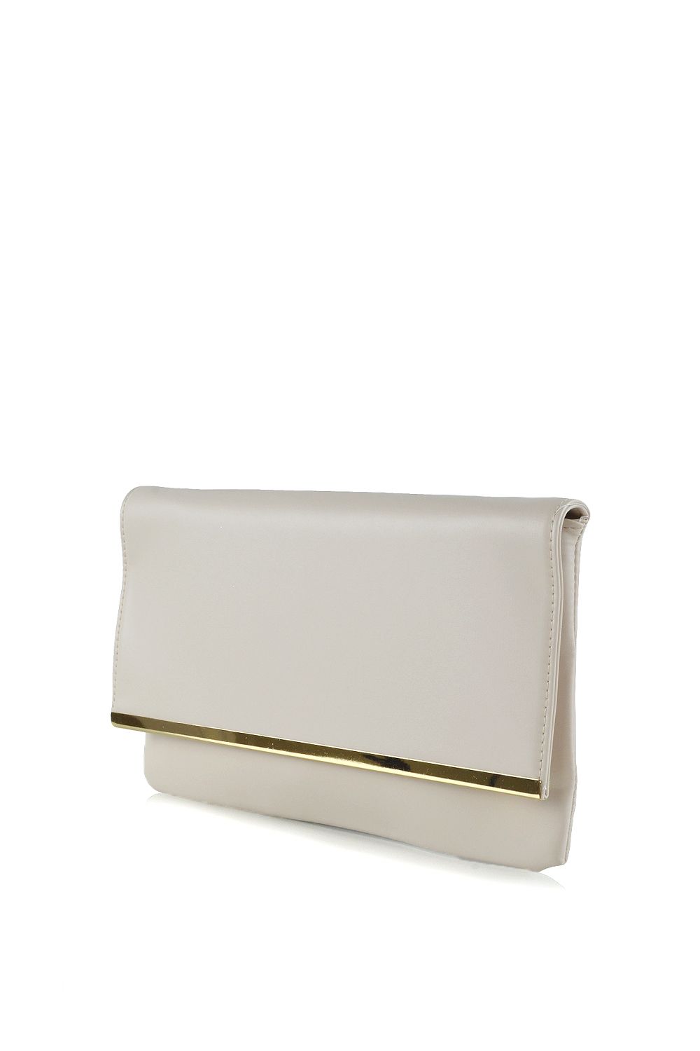 XY London Alicia'' Chrome Trim Clutch Evening Bag With Detachable Chain Strap