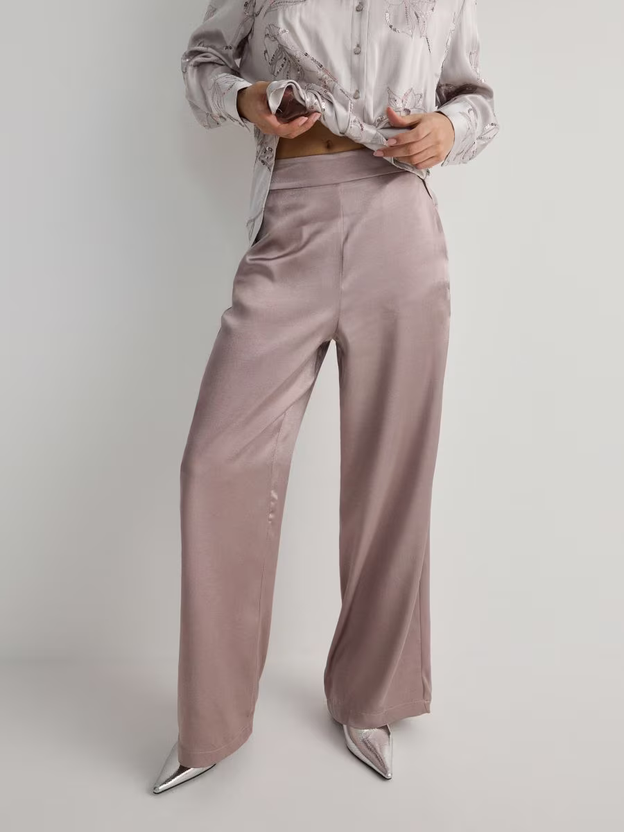 Viscose Rich Wide Leg Trousers