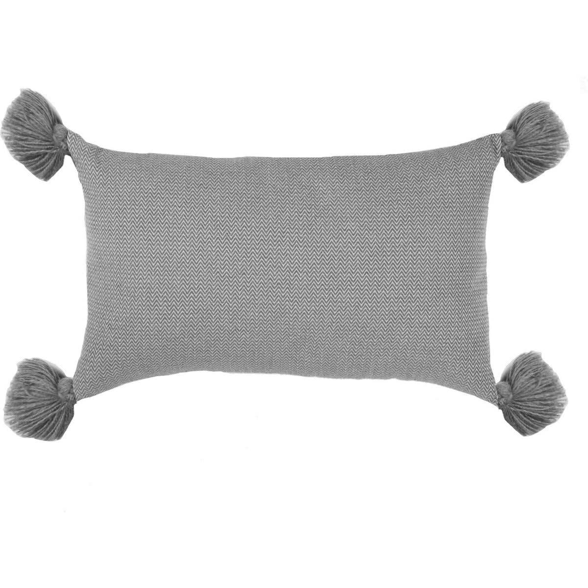 STOCKHOLM - Housse de coussin coton  50x30 gris moyen