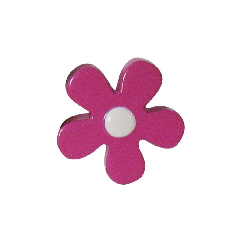 Bouton en résine fleur fuchsia 43 x 23 mm LINEA BERTOMANI
