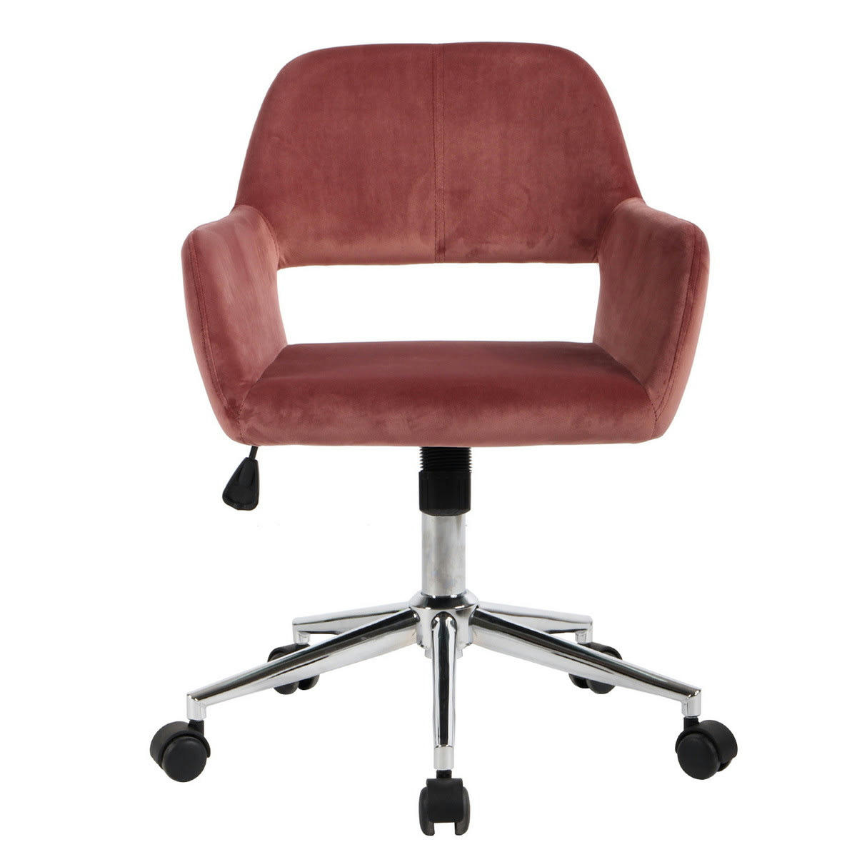 - Chaise de bureau moderne en velours rose