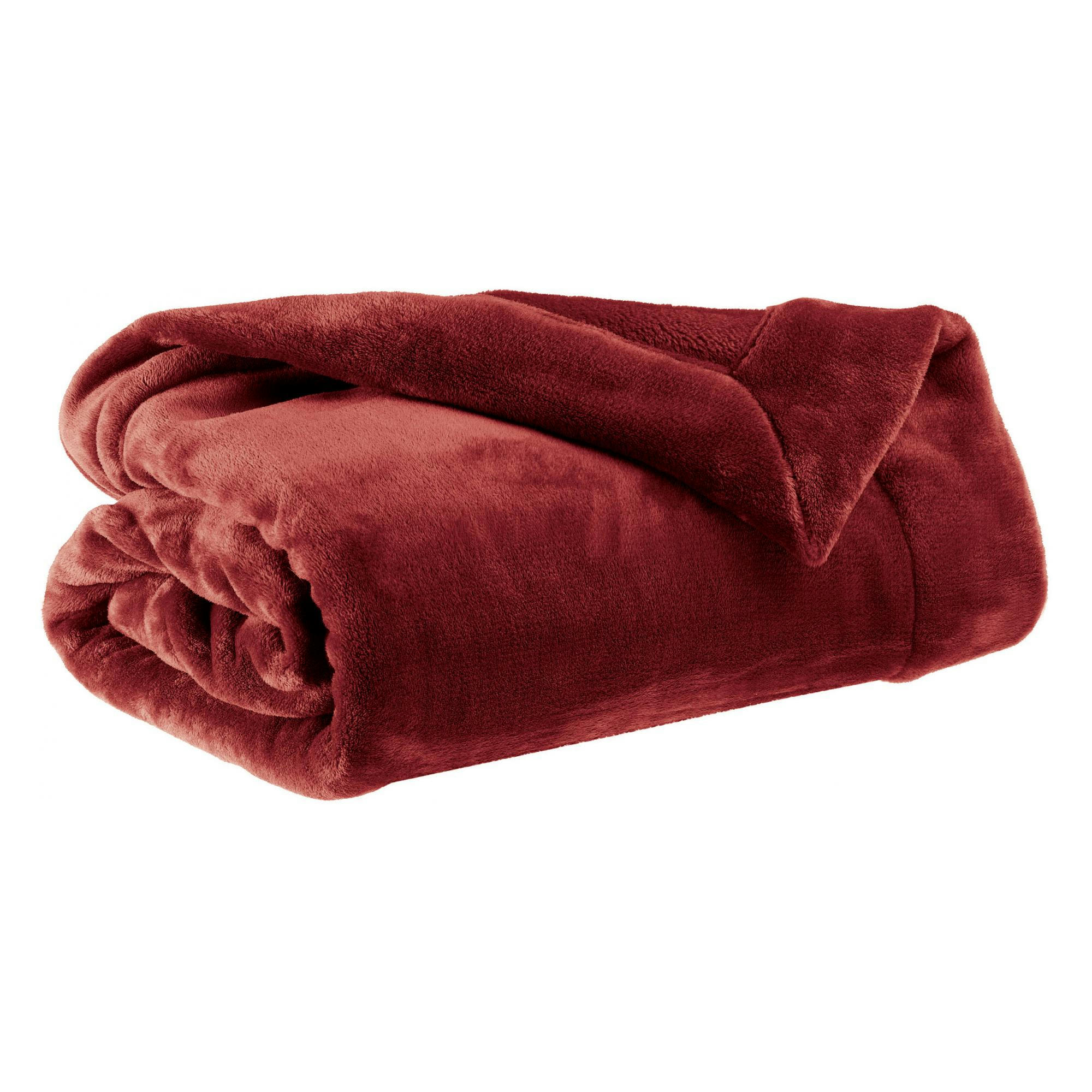 TENDER - Plaid  en polyester geranium 150 x 200