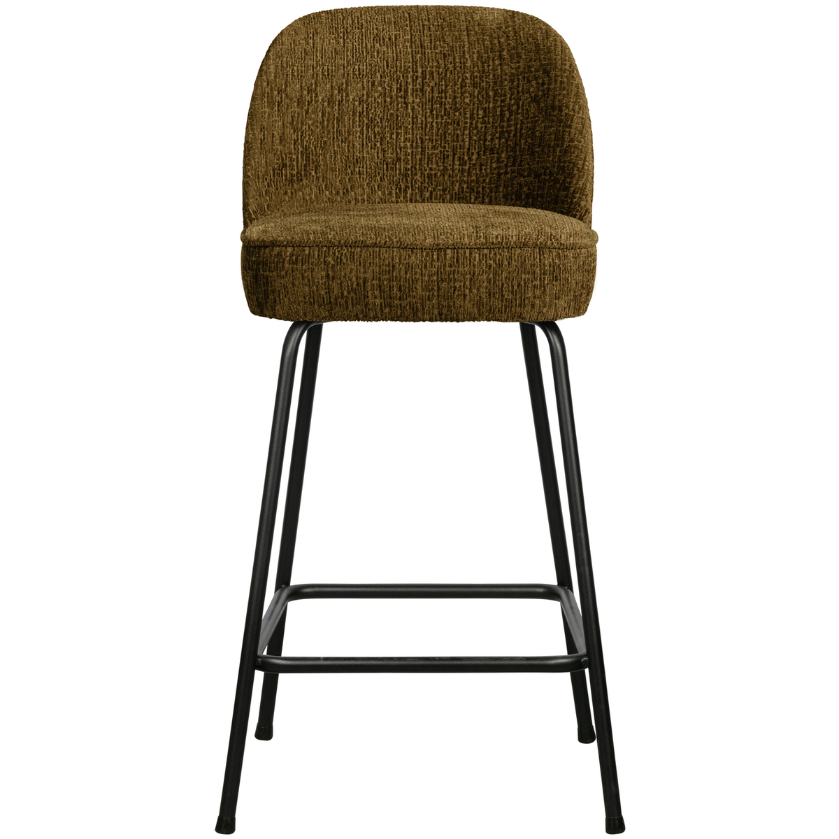 WOOOD barstoel Vogue - Structure Velvet - Brass - 89x50x55