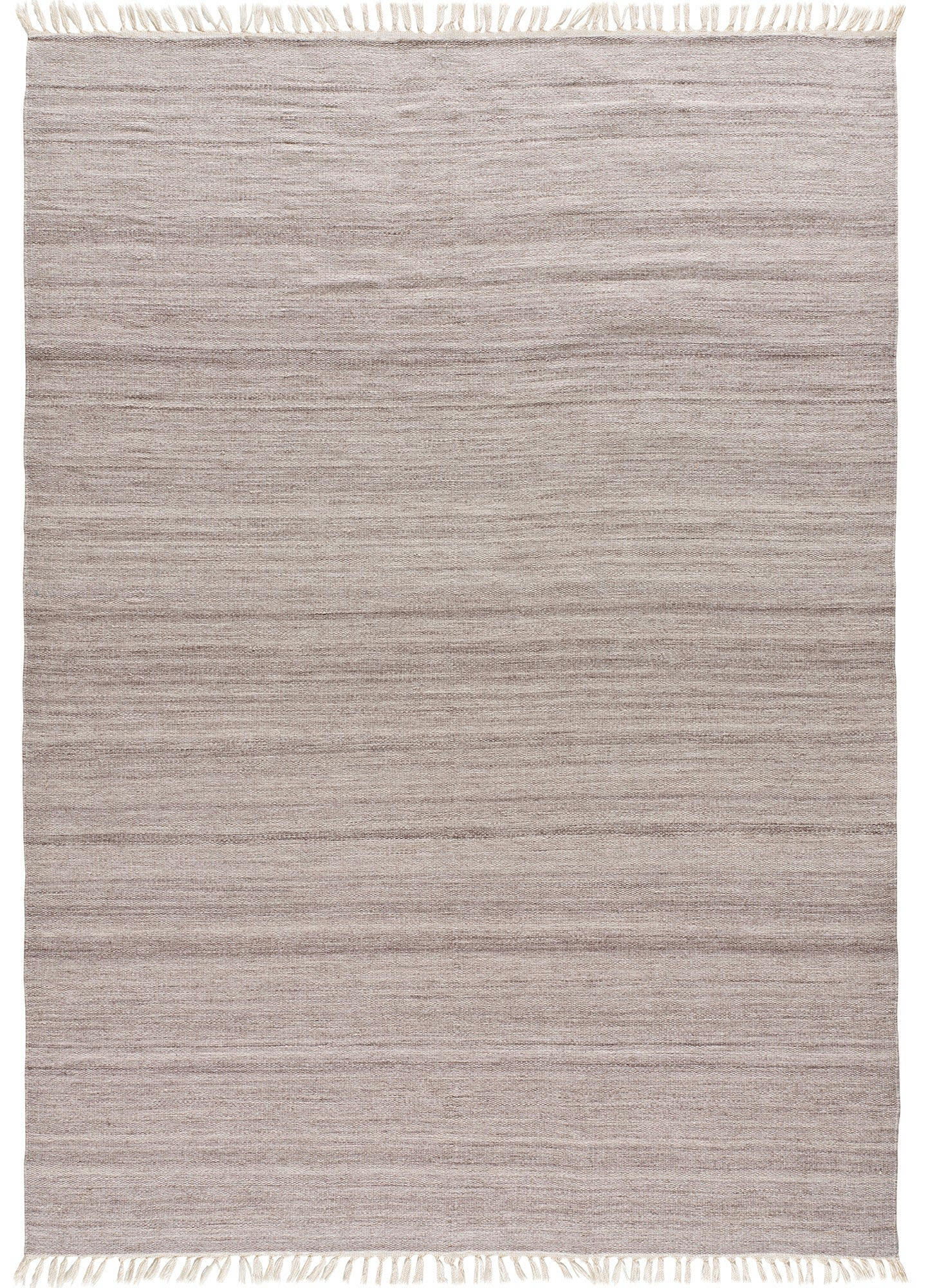 ECO-DHURRIE - Tapis fait main en pet recyclé beige, 60x120 cm