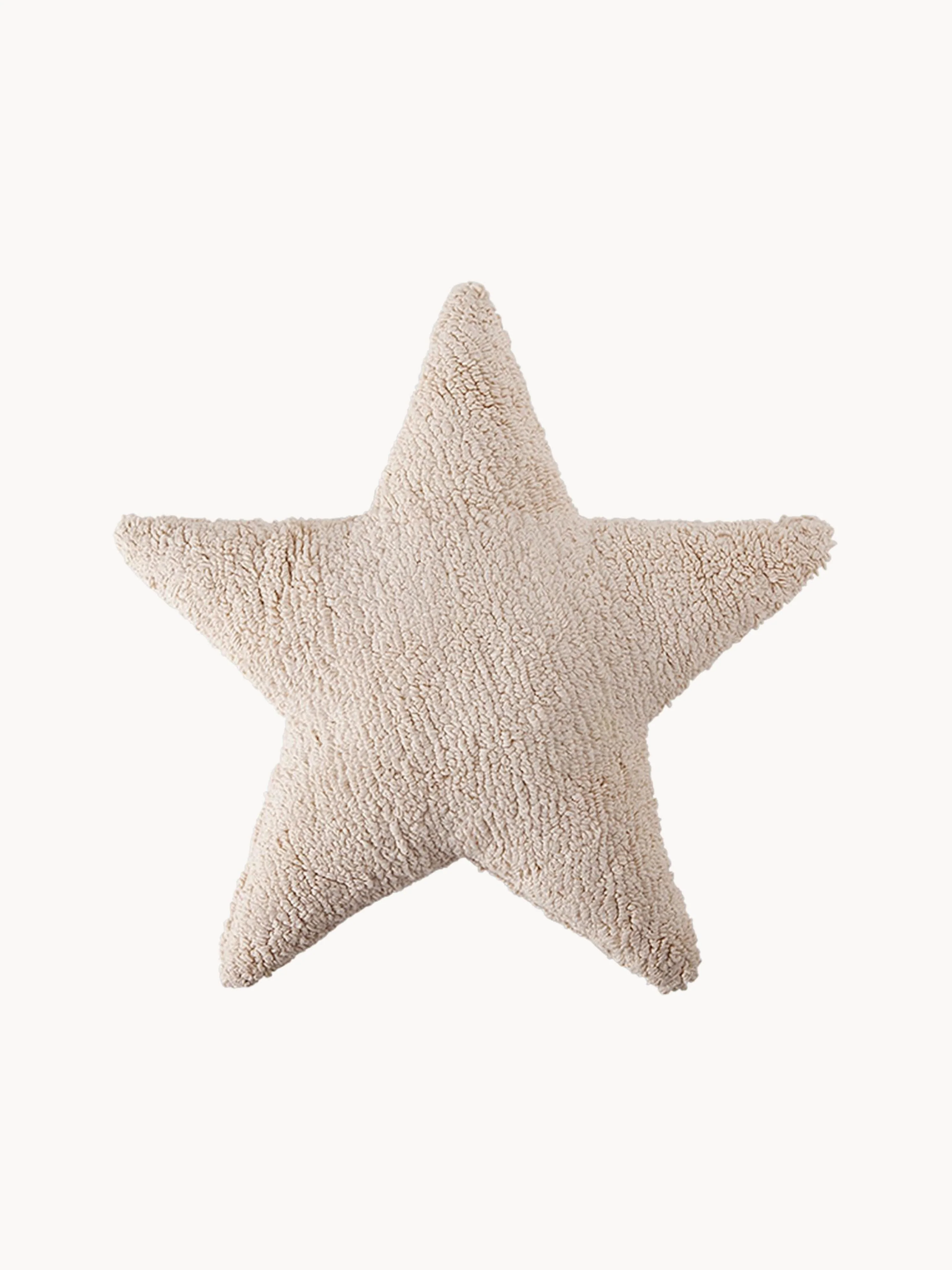 Handgefertigtes Baumwoll-Kuschelkissen Star