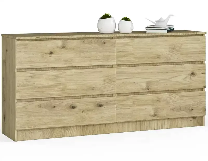 Komoda do sypialni z gładkim frontemdąb artisan - Naeno