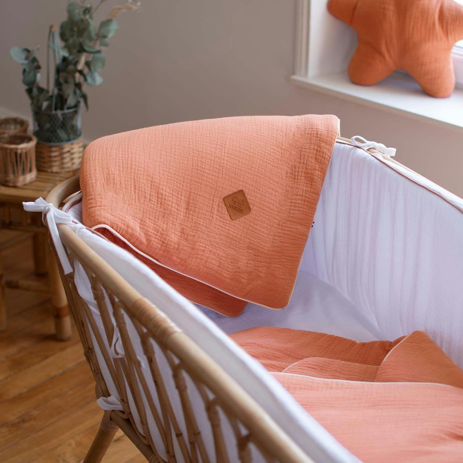 JEANNE - Ma première couverture en gaze de coton  100 x 70 cm