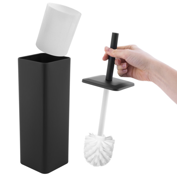 Szczotka do WC czarna tuba stal mat loft - Yoka Home
