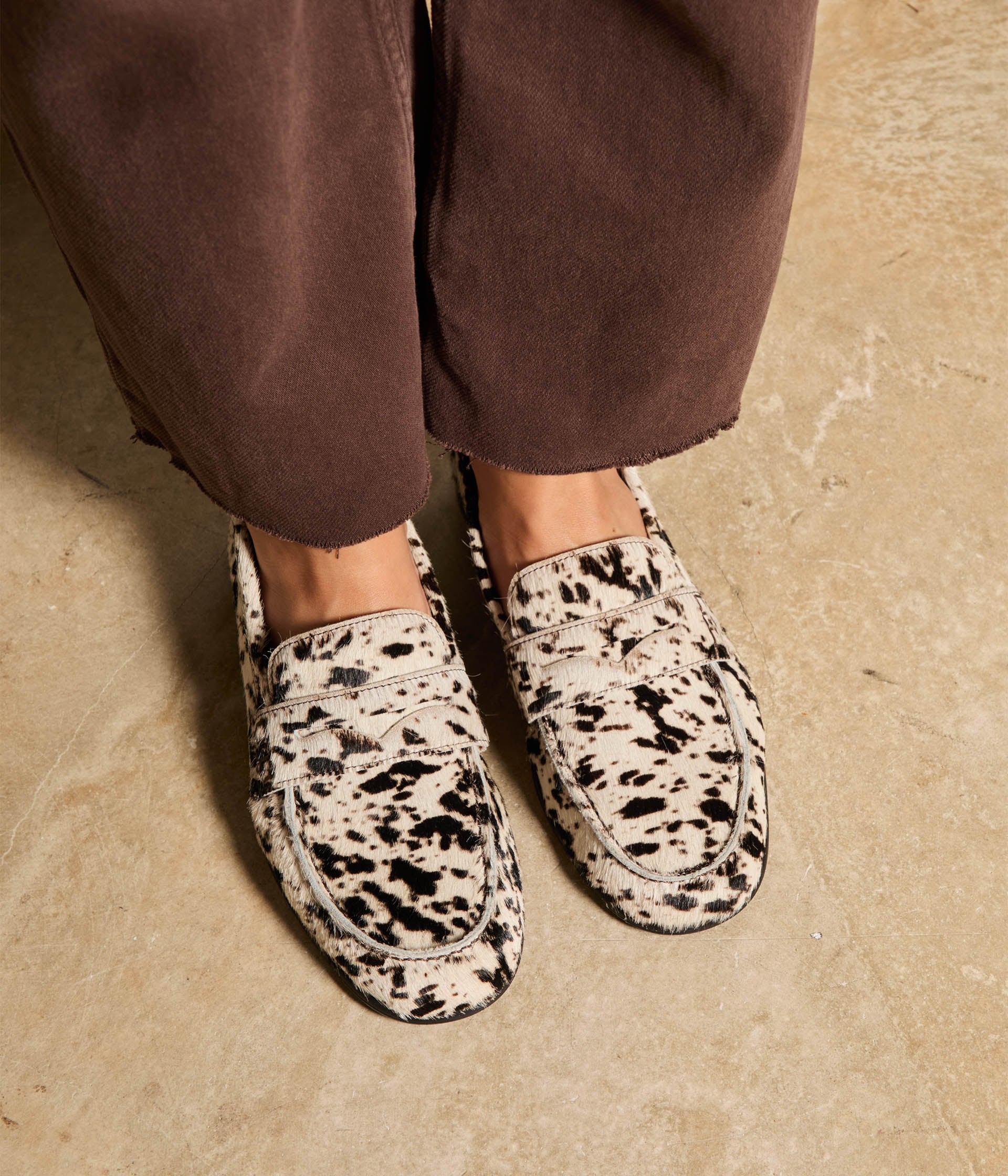 Mocassins motif vache Oreo
