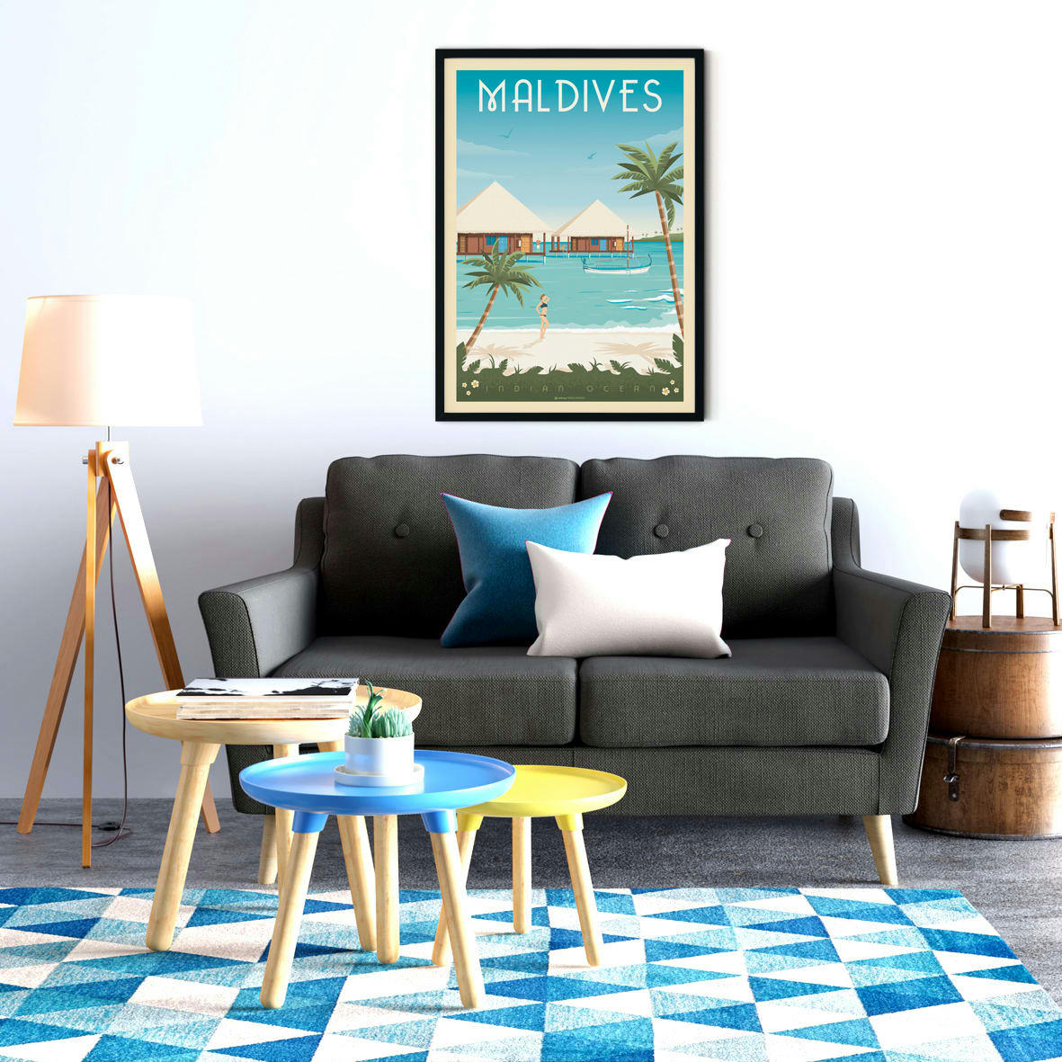 - Affiche Maldives  50x70 cm