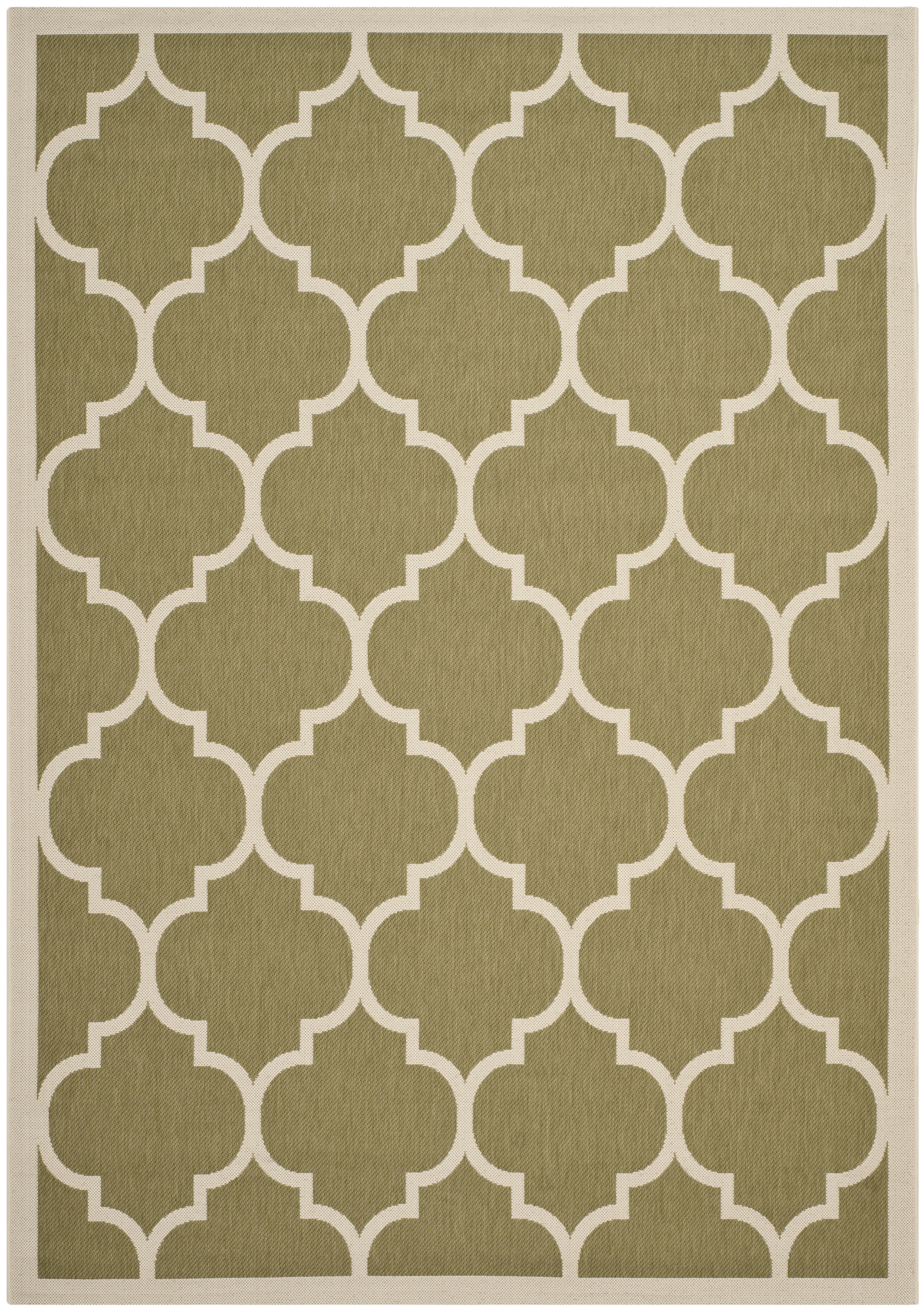 COURTYARD - Tapis interieur & exterieur en vert & beige, 201 x 290 cm