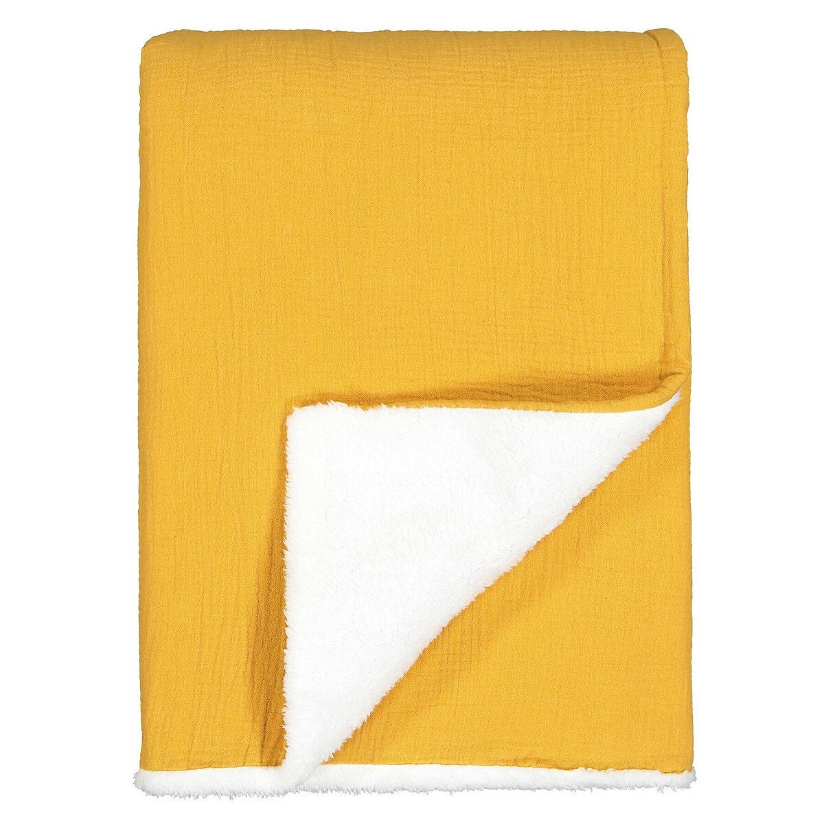 Plaid gaze de coton et maille peluche, Kumla