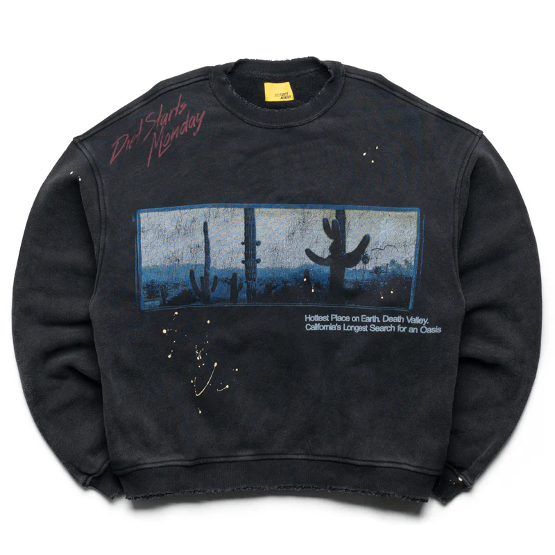 Diet Starts Monday Death Valley Crewneck - Vintage Black