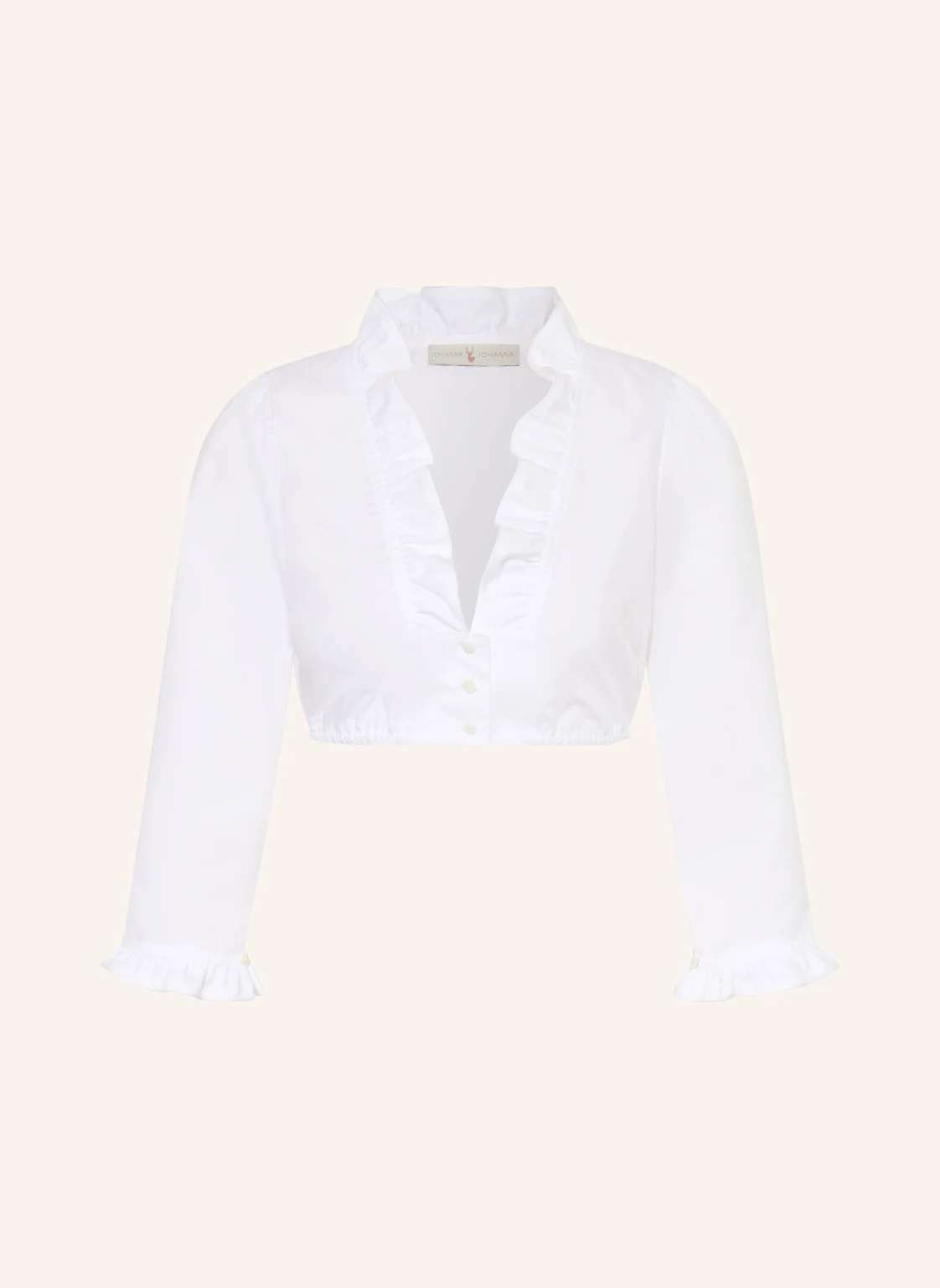 Johann & Johanna Dirndlbluse mit 3/4-Arm und Rüschen