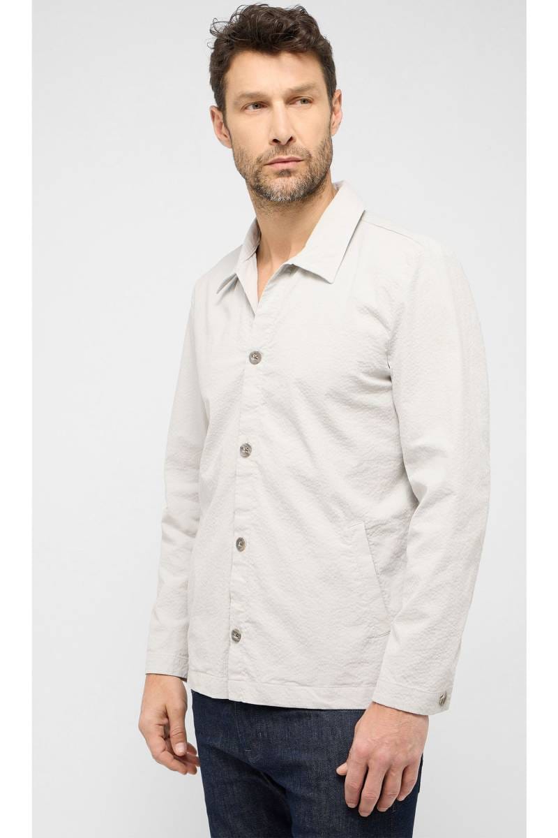 ETERNA Modern Fit Hemdjacke hellgrau, Einfarbig
