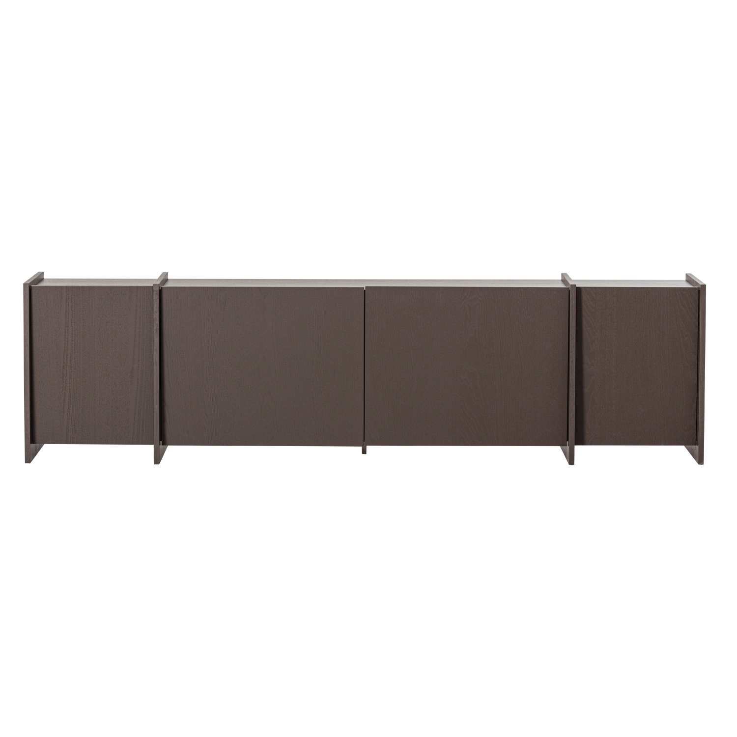 WOOOD tv meubel 200 cm Brock - Essen Fineer - Middenbruin - 53x200x44