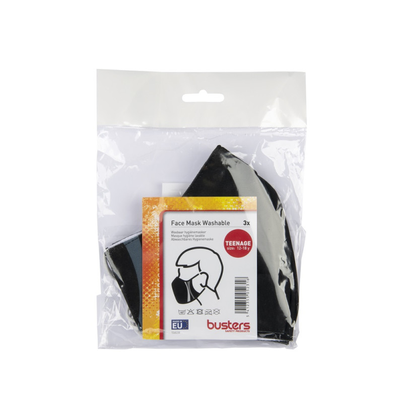 Masque en tissu Boy 12/18 ans 3 pièces