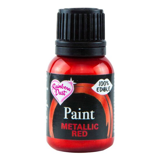 Rainbow Dust Metallic Red Food Paint 25ml