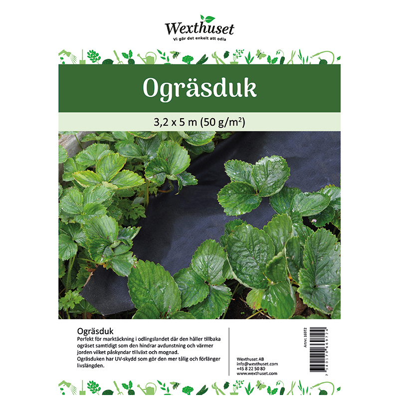 Ogräsduk 50 g, 16 kvm