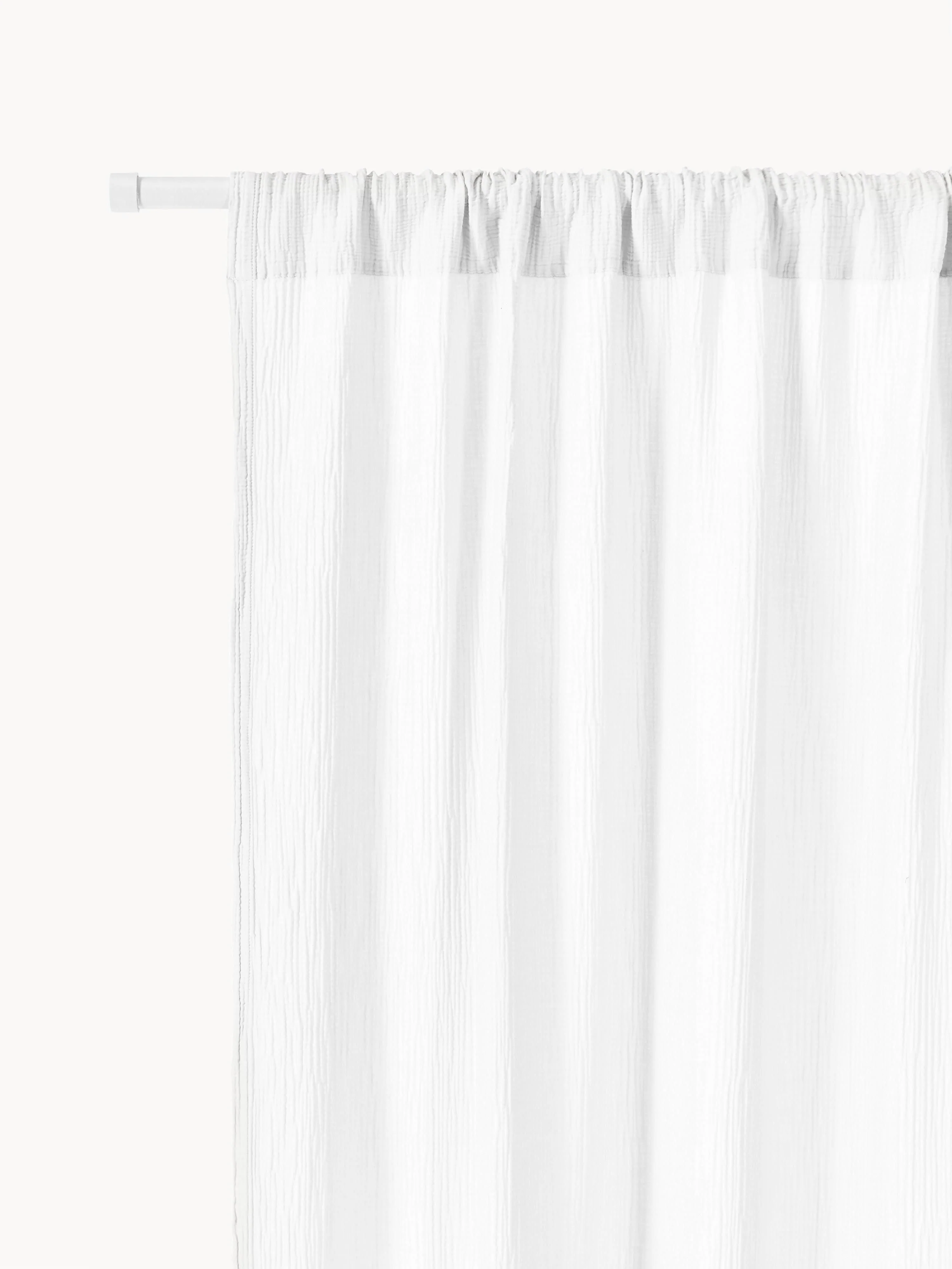 Transparente Musselin-Vorhänge Malvina mit Tunnel, 2er-Set