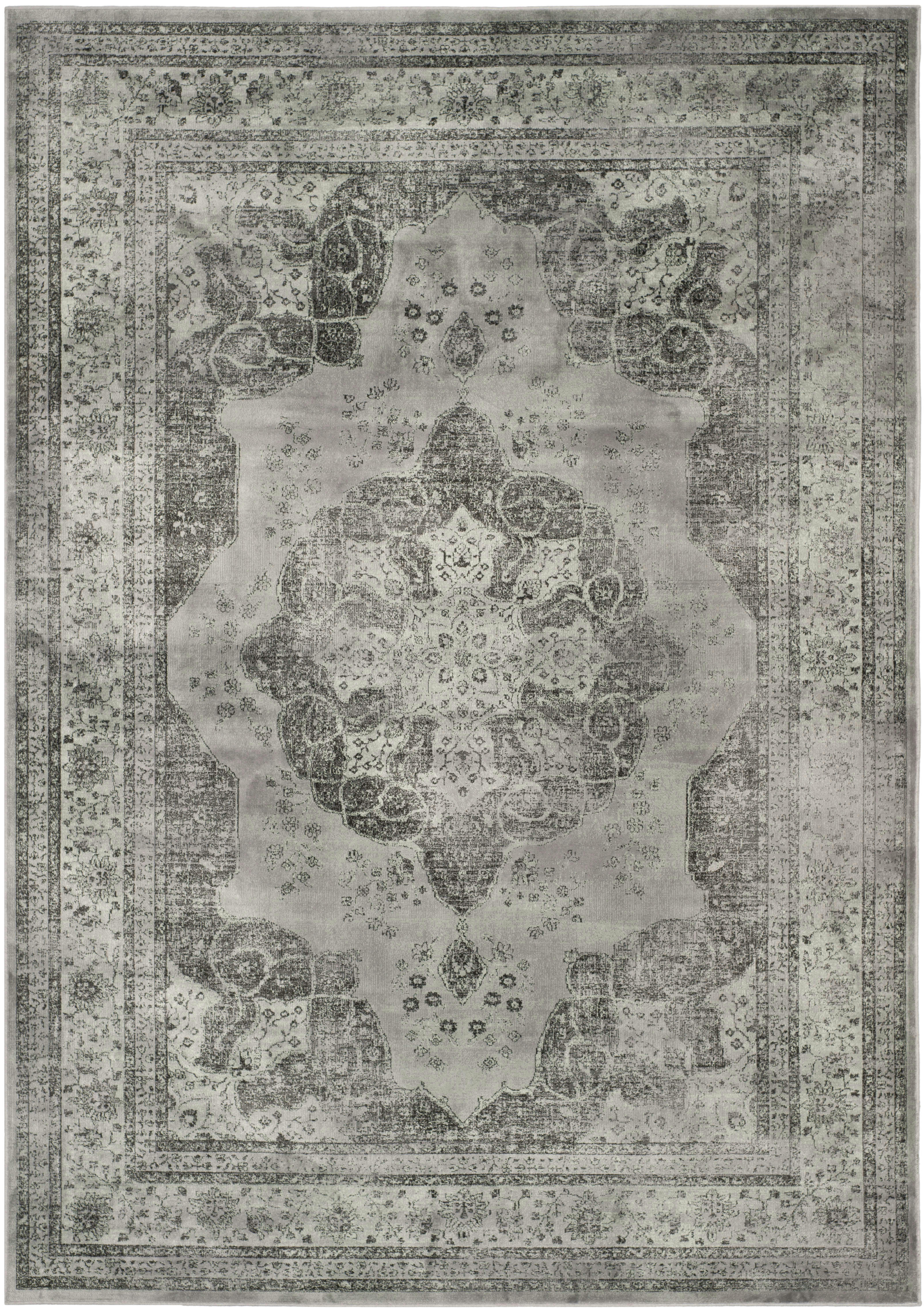 VINTAGE - Tapis de salon interieur en gris & multicolore, 122 x 170 cm