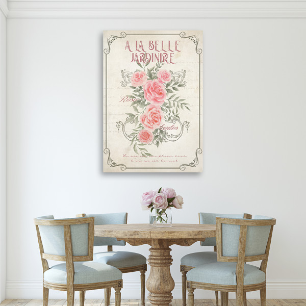 Feeby Obraz na płótnie, Kwiaty Róże Shabby Chic 40x60