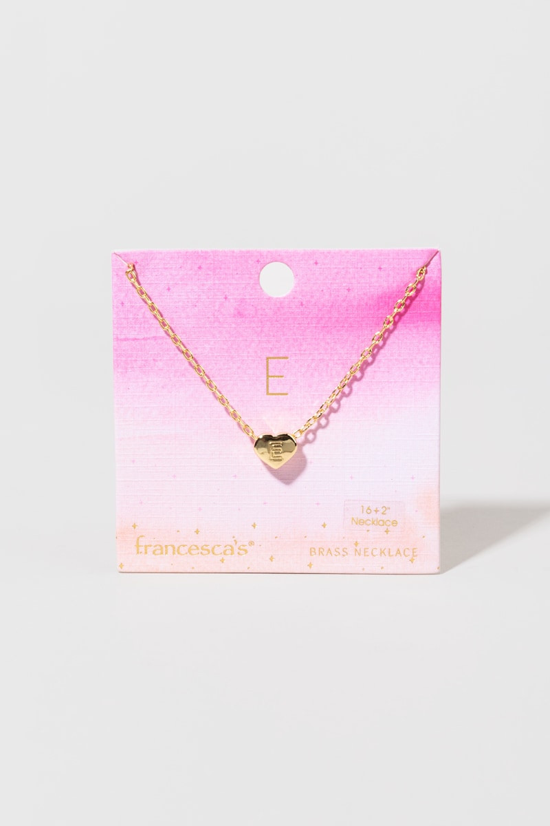 Initial Heart Pendant Necklace