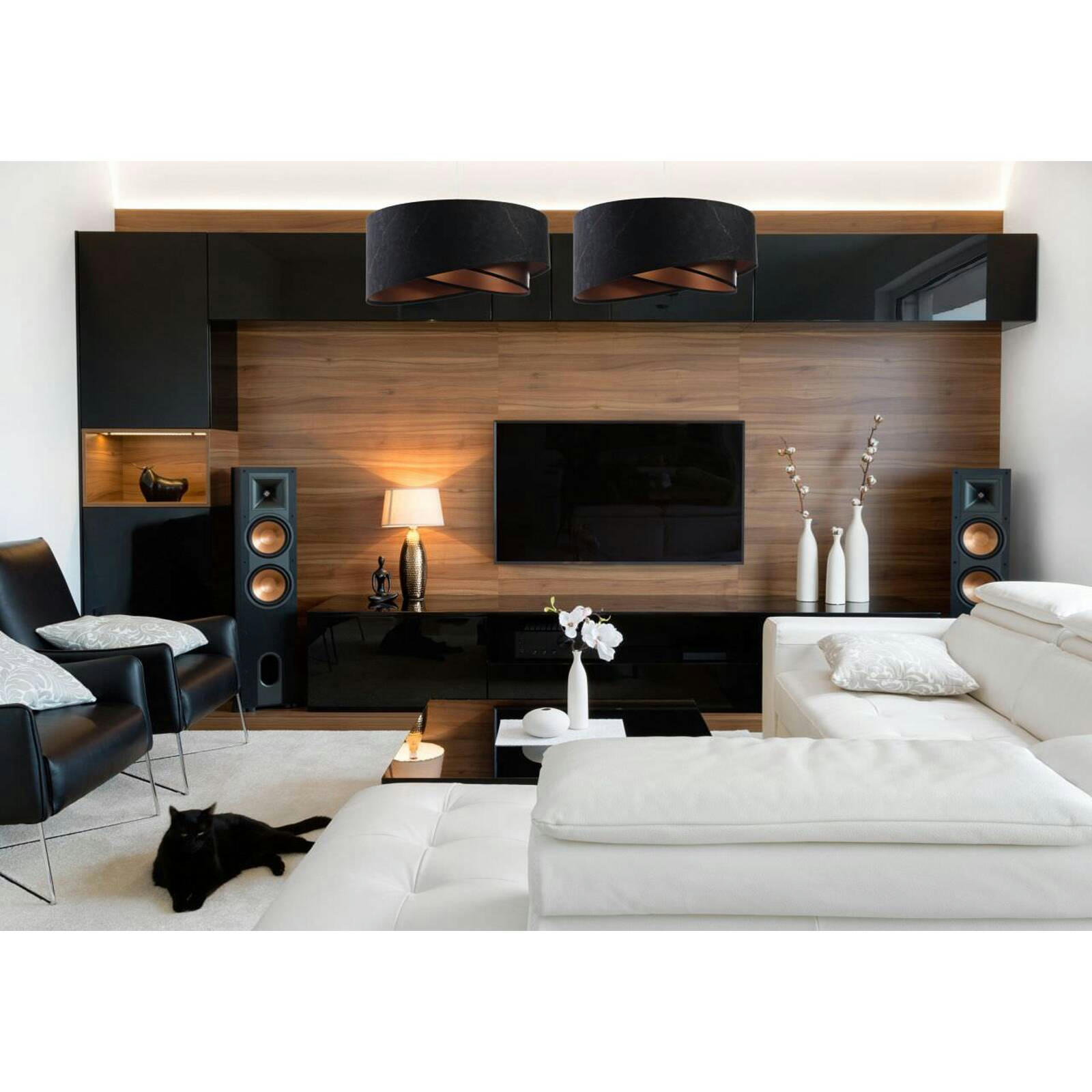 GALAXY - Suspension Tissu Noir 50x50x23 cm