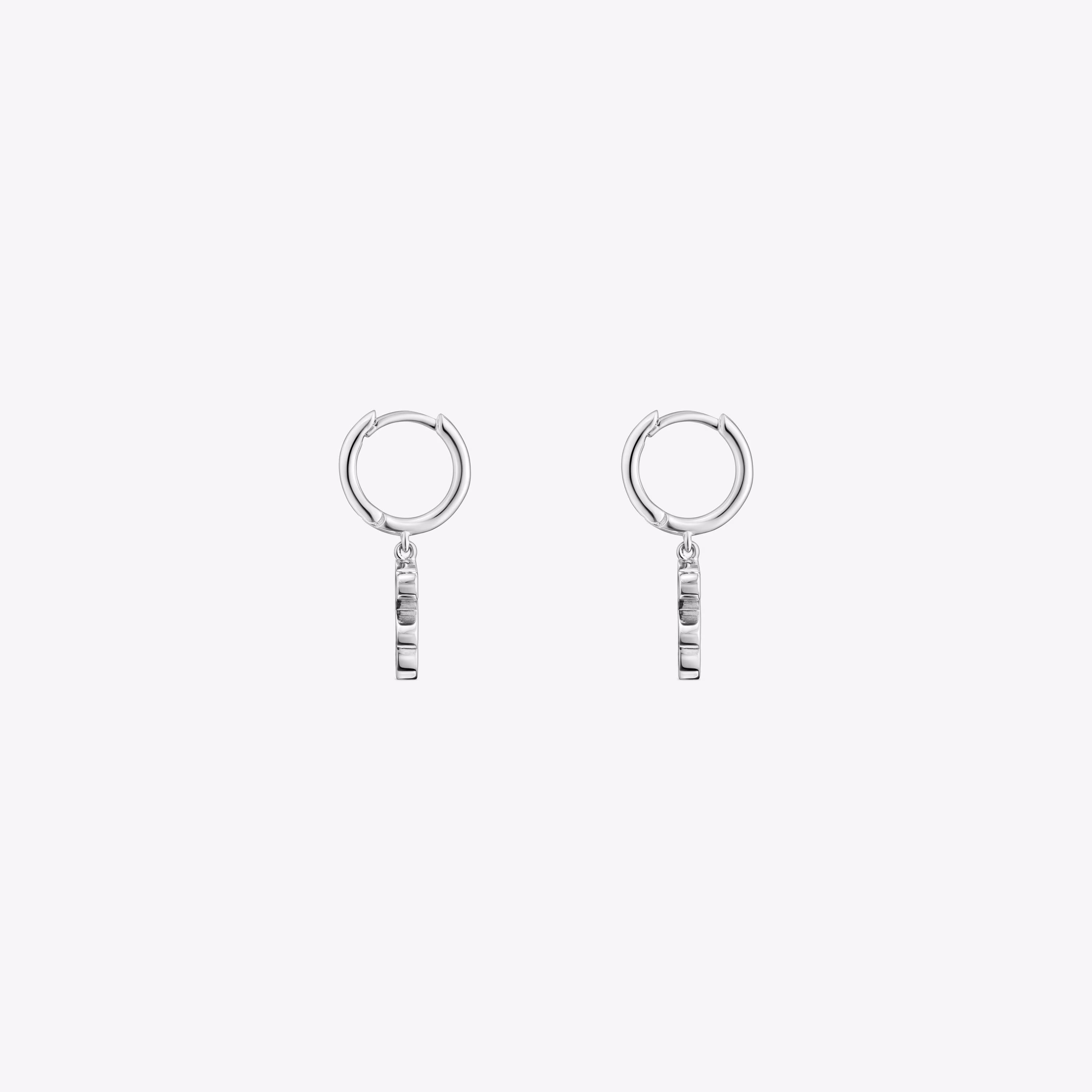 Pendientes aro de plata y detalle oso colgante Sweet Dolls