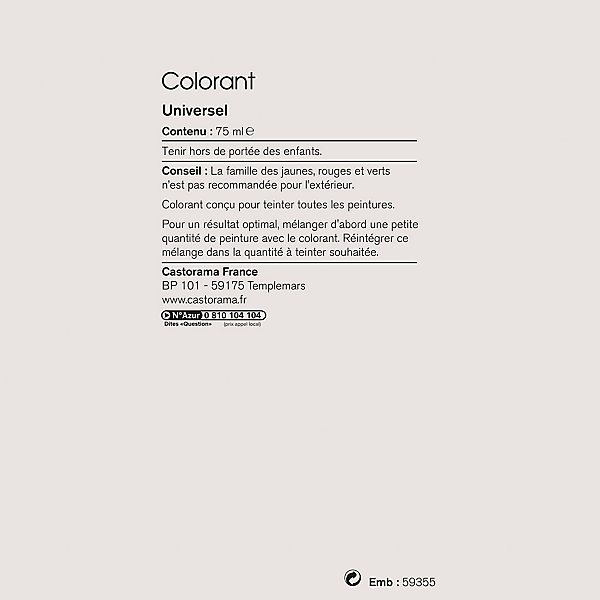 Colorant universel toutes peintures Colours violet 75ml