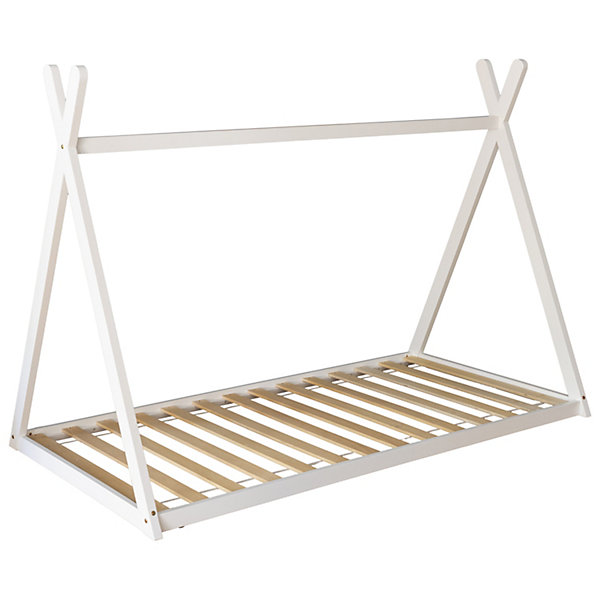Lit tipi pour enfant 190x90cm blanc VALENTIN - HAPPY GARDEN