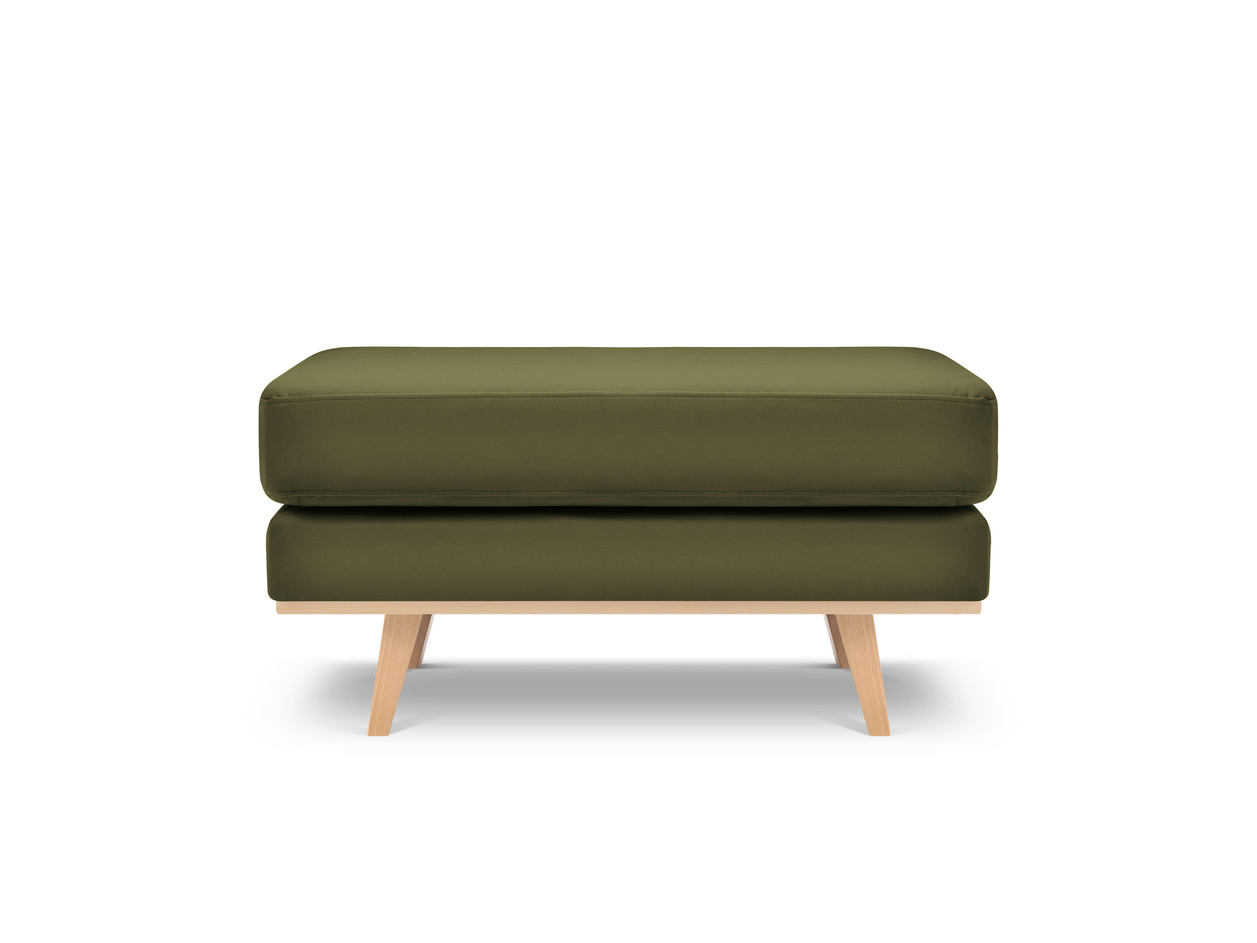 TUGELA - Pouf en velours vert