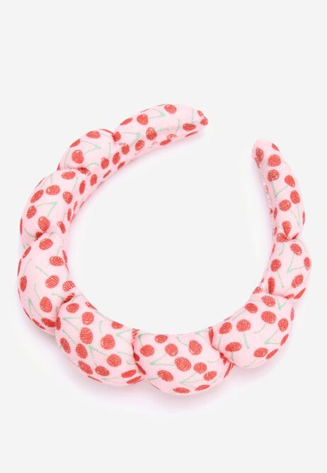 Womens Pink Cherry Spa Headband