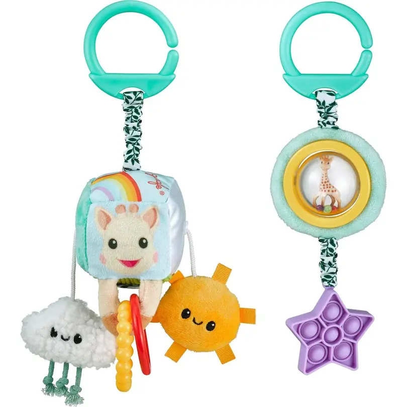 Kinderwagenanhänger 2er-Set Sophie la girafe