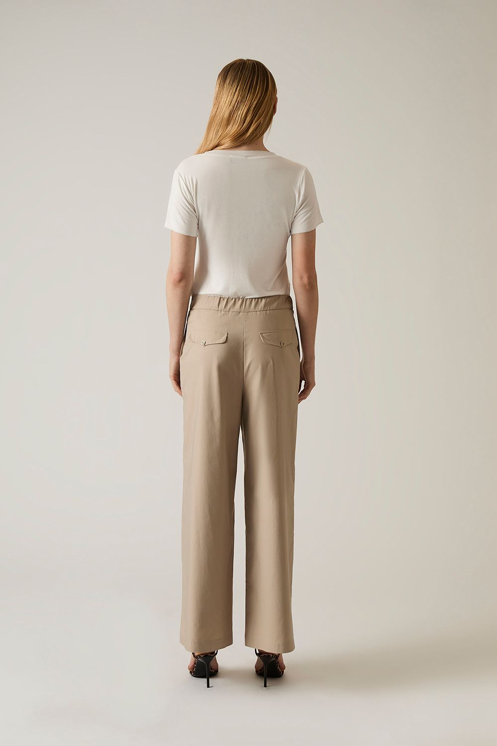 James Lakeland Cotton Beige Trousers