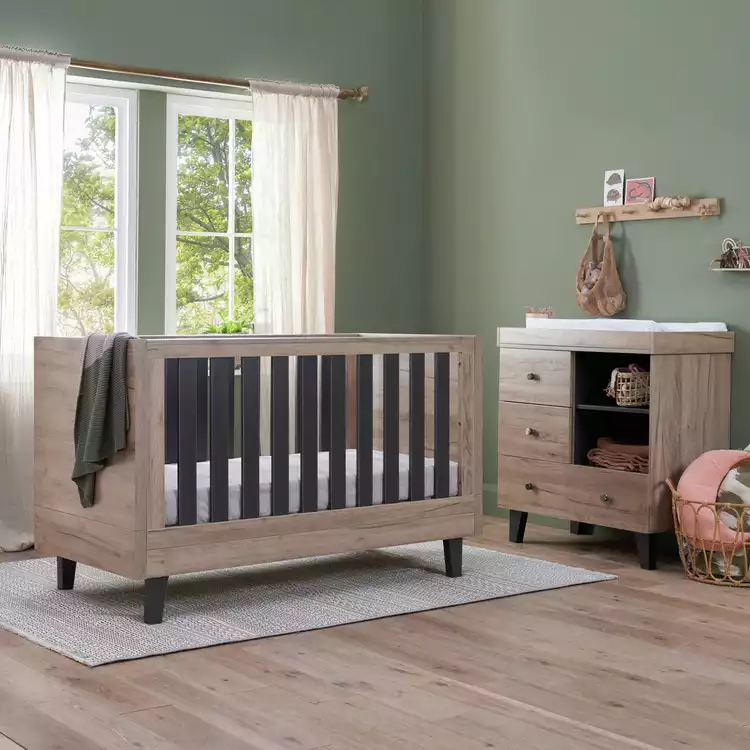 Tutti Bambini Como Nursery 2 Piece Furniture Set -Oak Grey
