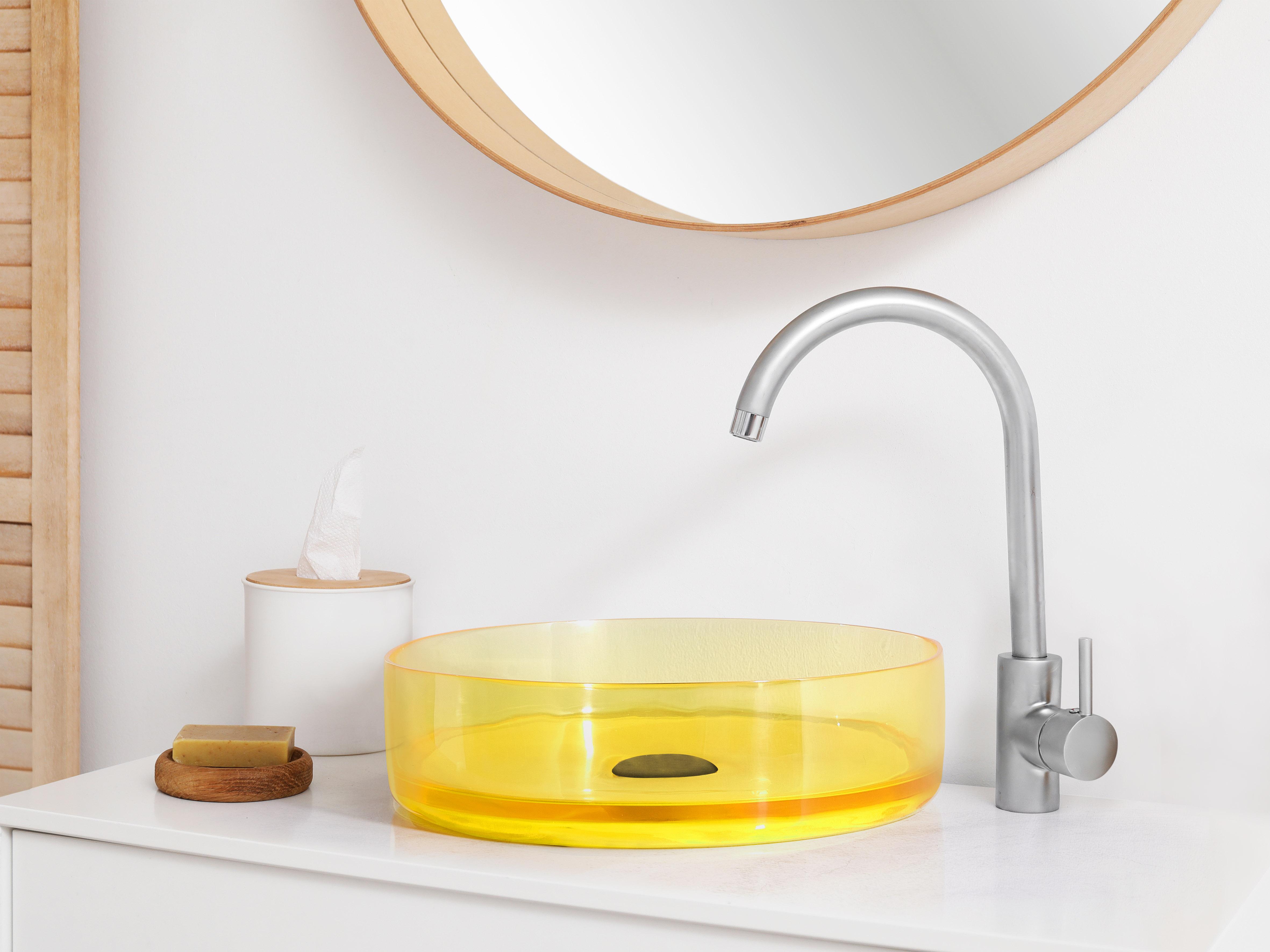 Countertop Basin TOLOSA ? 360 mm Solid Surface Yellow