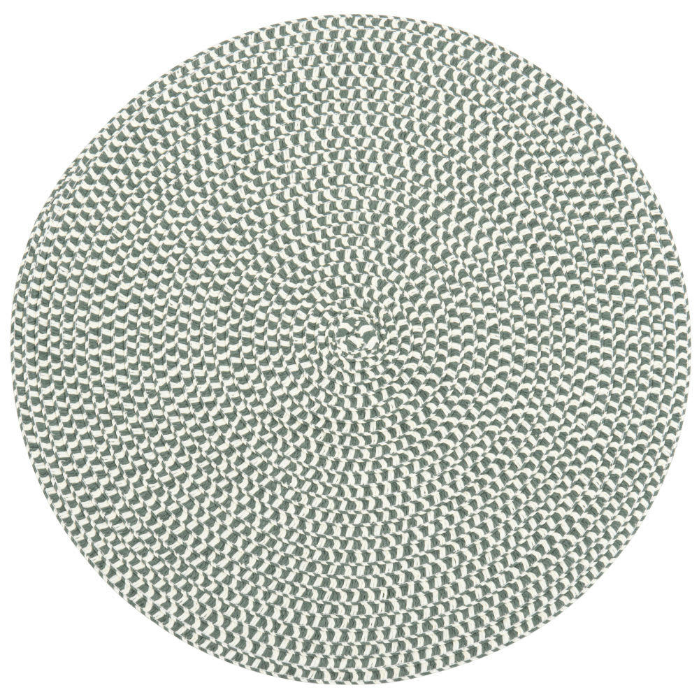 BASILE - Set de table rond en papier bleu et blanc