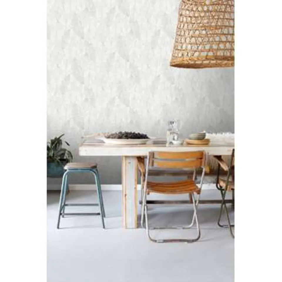 ESTAhome behang - getekende bladeren - beige - 0.53 x 10.05 m