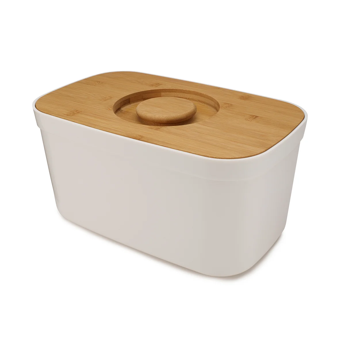 Joseph Joseph - Bread Bin Brotkorb mit Schneidebrettdeckel, Bambus / weiß