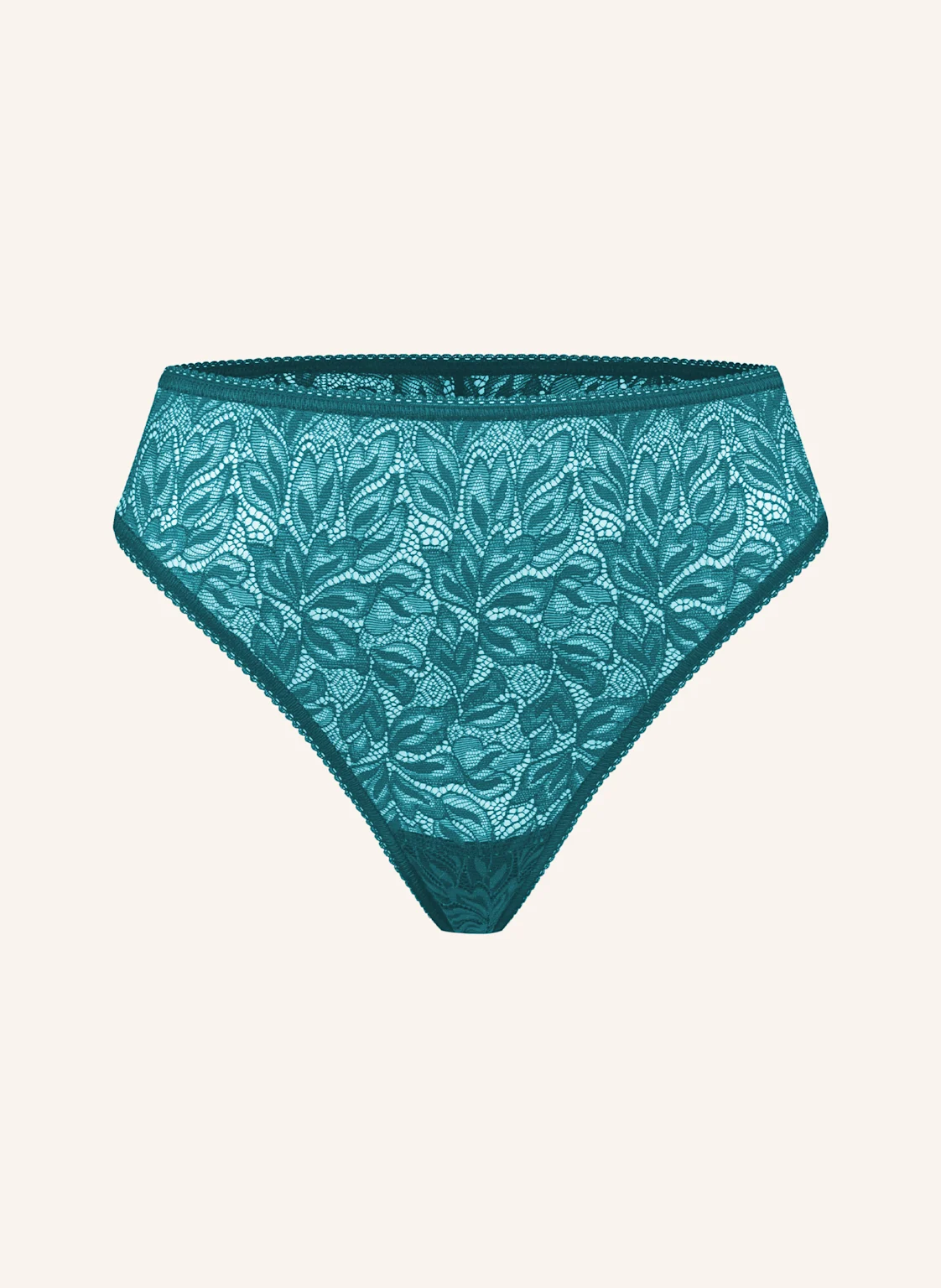 erlich textil Iconic Lace High Waist Brazil String aus Spitze - florales Motiv