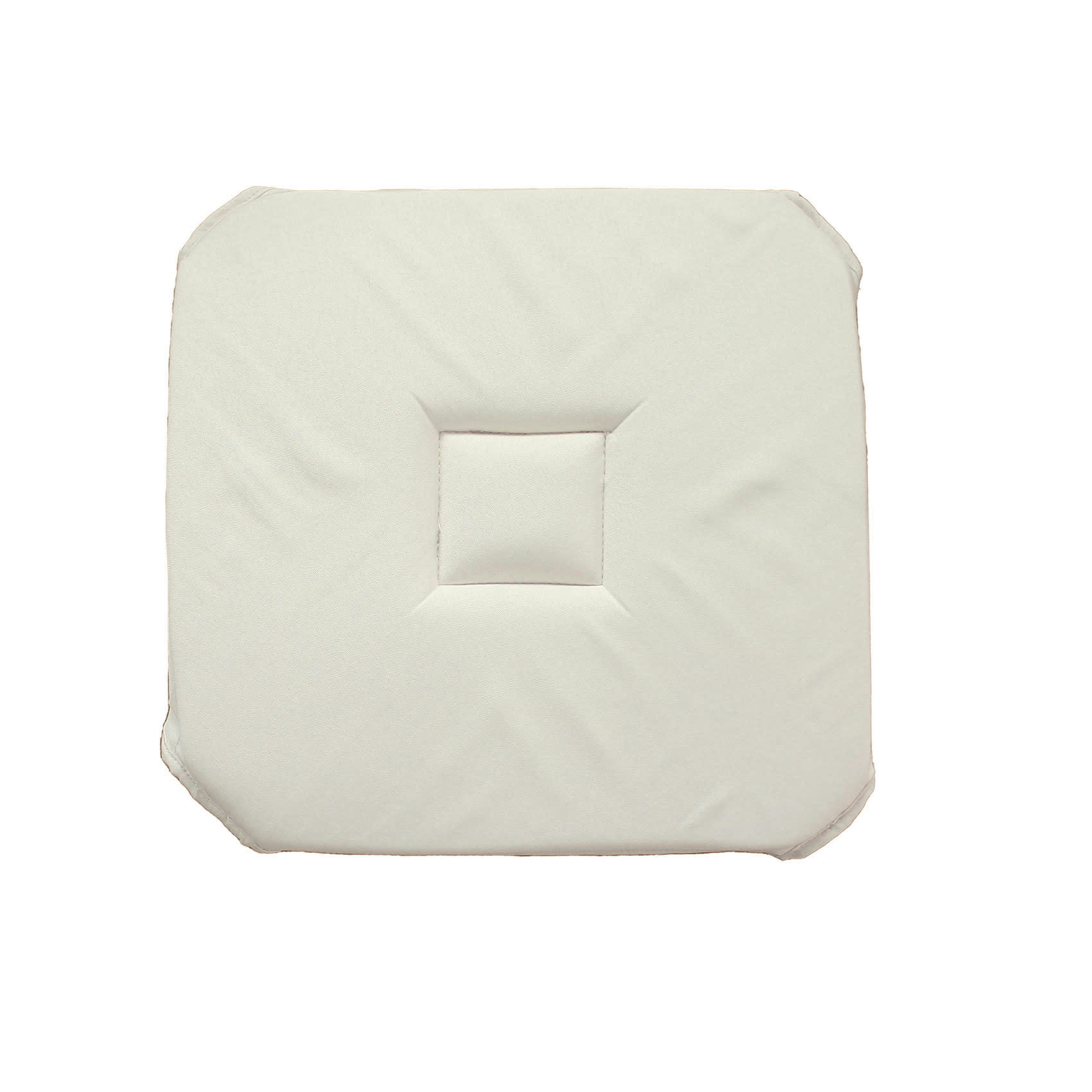 - Galette de chaise unie à rabats polyester ecru 40x40 cm